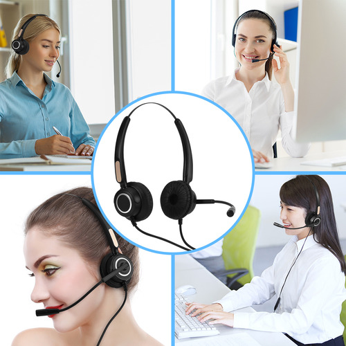 250cm Auriculares De Centro De Llamadas Usb Con Micrófono