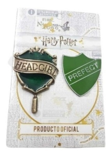 Pin Harry Potter Headgirl + Prefecto Casas Licencia Oficial