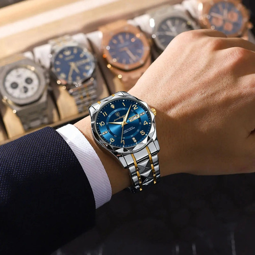 Reloj De Cuarzo A La Moda Para Hombre Con Ventana De Fecha I