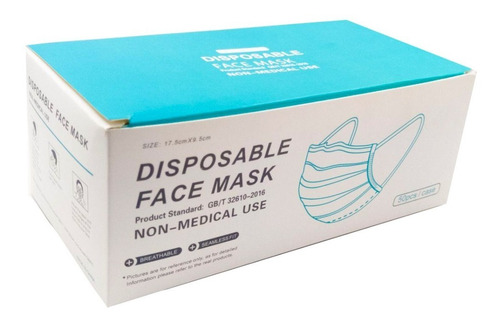 Tapabocas Caja X 50 Unidades 3 Capa - Unidad a $167