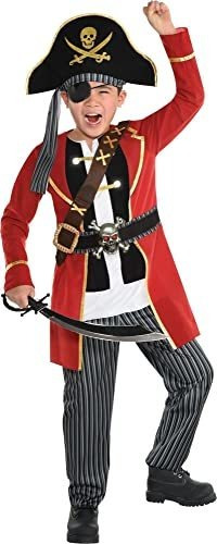 Disfraz Talla Small Para Niños De Capitan Pirata Halloween
