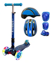 Comprar Monopatin 4 Ruedas Scooter Italy Plegable Casco Protecciones