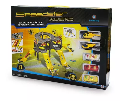 Pista De Brinquedo Carrinhos Speedster Double Park 2 Andares 3 Carrinhos 2 Helicópteros  Polibrinq - PK002 - Pistas de Brinquedo - Magazine Luiza