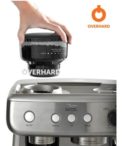 Imagen 5 de 10 de Cafetera Espresso Oster 7300 Molinillo Barista 15 Bares 12ct