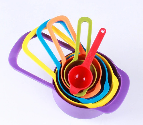 Taza Tazas Cuchara Medidora 6 Medidas Repostería Postre Tort