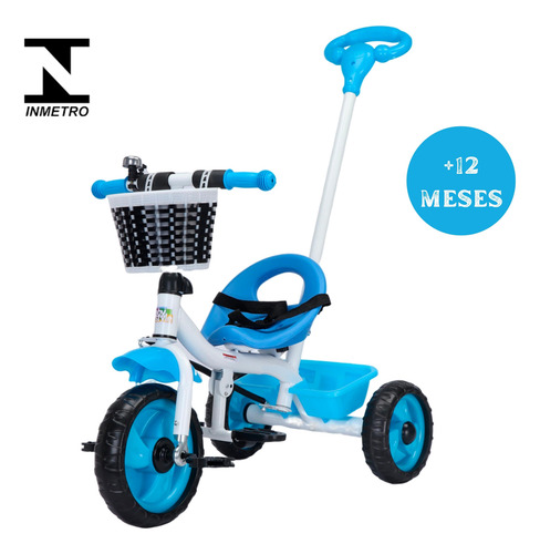 Triciclo Infantil Passeio Com Empurrador Removível 3 Rodas