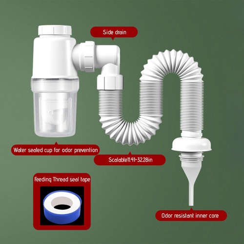 Kit De Drenaje Para Lavabo En D, Tubo De Expansión Para Lava