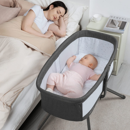 Bassinet Angelbliss 3 In 1 Rocking & Bedside Sleeper White