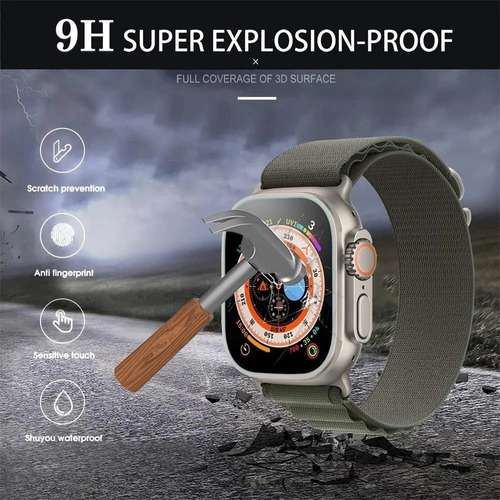 Vidrio Protector Hd De Pantalla Para Apple Watch Ultra 49mm