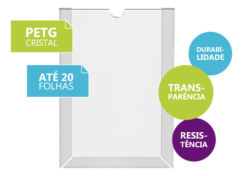 Expositor Moldado A4 Petg Da Acrilzano 30x21cm Kit 10 Unids.