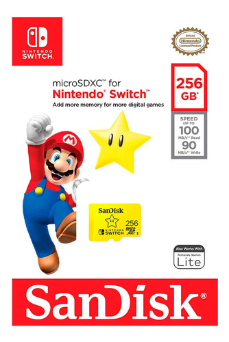 Memoria Micro Sdxc De 256 Gb 100mb X 90 Nintendo Switch