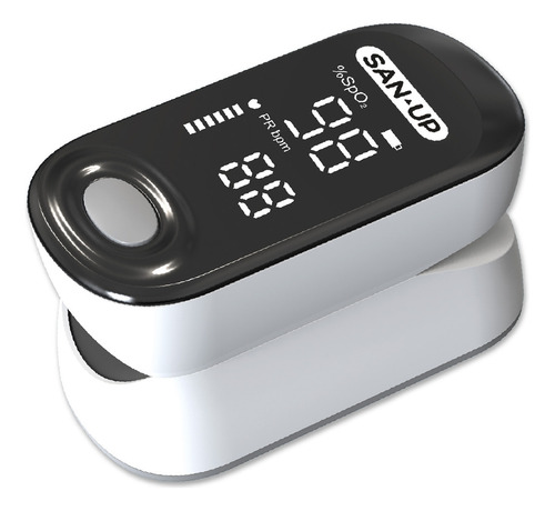 Oximetro De Pulso San Up Oxisense Display Led Apagado Automático Color Negro - Sp02 Y Pr