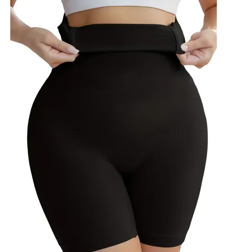 Cinta Modeladora Shorts Alta Compressão Shaper 4 Barbatana Bege P/m