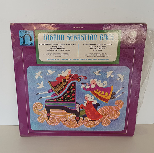 Lp Bach, Conciertos Para Tres Violines Y Para Flauta (Usado)