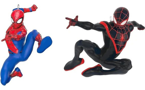 Adornos Mini Marvel Spiderman Miles Morales Árbol Hallmark Color Multicolor Spider-man Y Miles Morales