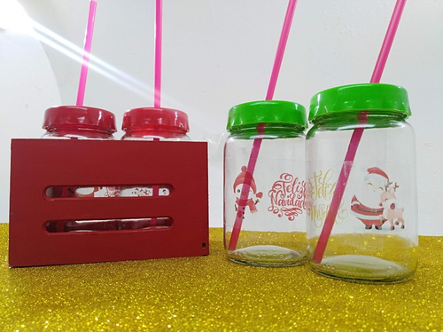 Imagen 3 de 9 de 2 Frascos Con Tapa Con Cajón Especial San Valentin Pack X 5