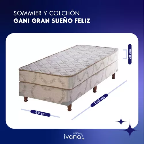 Colchón Gran Sueño Feliz 80 x 190 x 20 – Pedí tu colchón