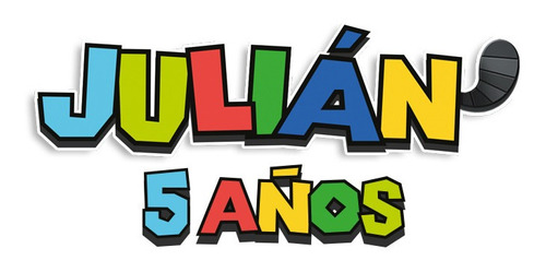 Diseño Mario Bros Logo Infantil Personalizado