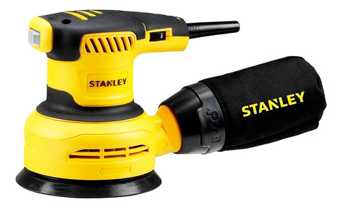 Lijadora  profesional  roto orbital Stanley SS30-B3 con sistema velcro  amarilla 60Hz 300W 127V