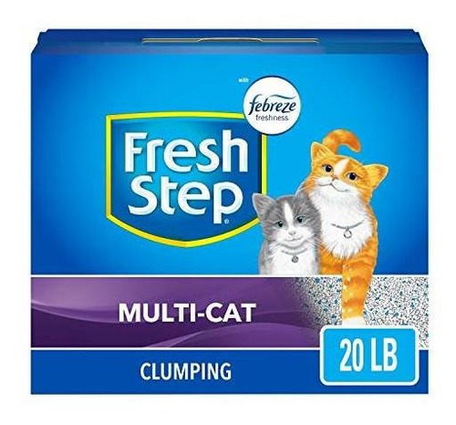 Fresh Step Camada Multi-cat Perfumado Con El Poder De Febrez