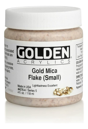 Acrílico Medio Golden Artist Colors Gold Mica Flake Pequeño