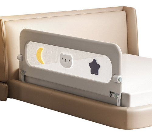 Barandal Para Cama Protector Bebés de color Gris Moon