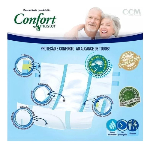 Fralda Geriátrica Confort Master Regular Extra G 7 Unidades