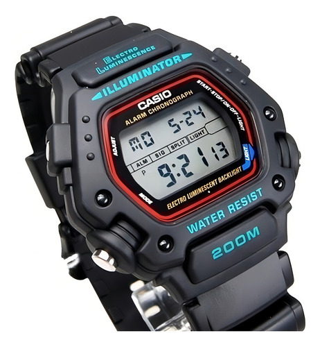 Reloj Casio Dw 290 1v Uso Rudo Cronometro Sumergible 200 M