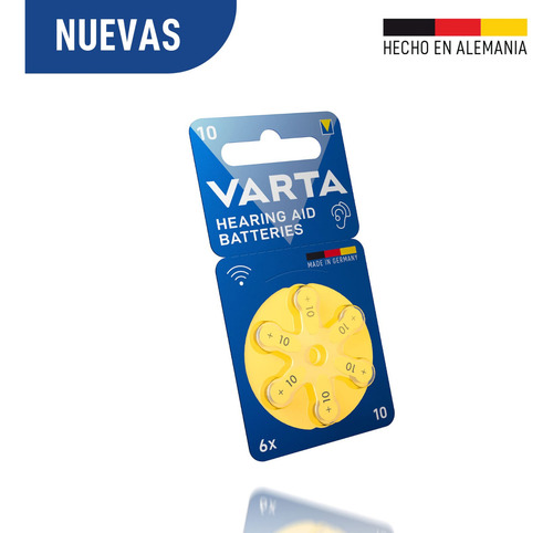 Pilas Varta Audifono 10 Botón X 6 Unidades