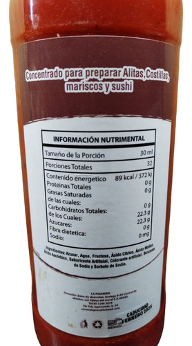 Salsa Marisquera Sirope 1lt Piña Guajillo Salsa Para Alitas