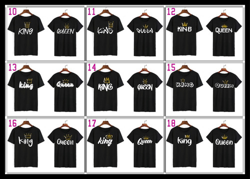 Camisetas Personalizadas Parejas Novios Amor King Queen 2x70
