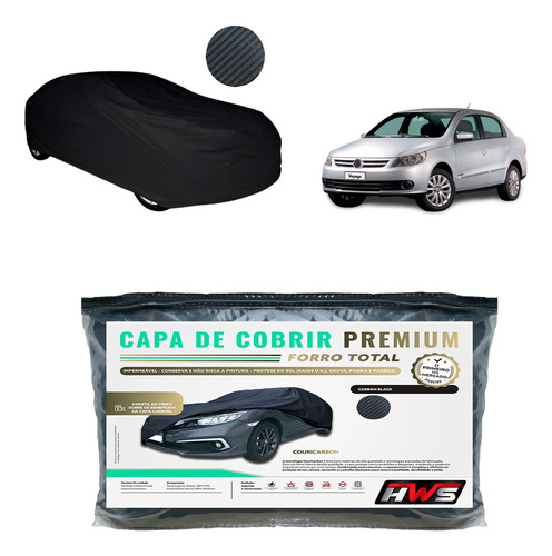 Capa Cobrir Carro M Premium Impermeável 100% Forrada Bl Cor Black