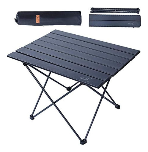 Nice C Folding Table, Portable Camping Table, Aluminio Plega