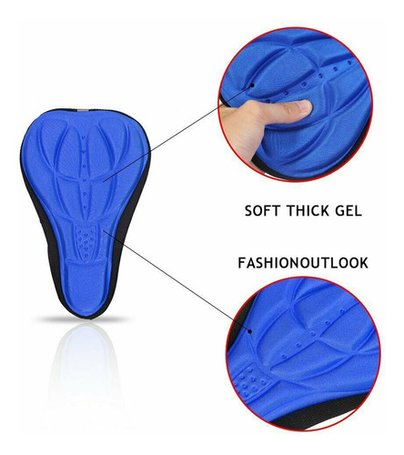 Funda De Asiento Bike 3d Dle, Almohadilla Cómoda Y Transpira