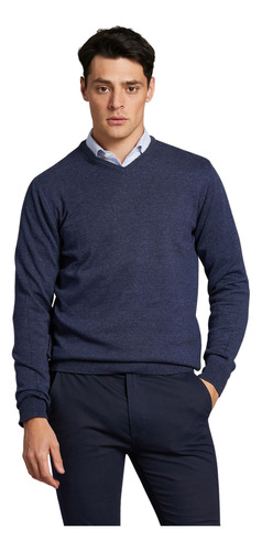Sweater Liso Azul Marino Devré 60d0112
