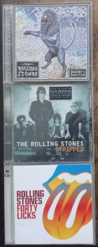 3x Cd (vg+ Rolling Stones Bridges Stripped Forty Licks Ed Br