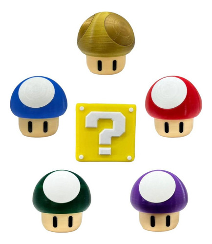 Figura De Honguito Super Mario Mushroom Holder 8cm