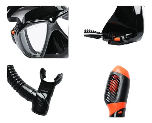 Kit De Buceo Mascara Snorkel Gafas De Buceo Snorkel Adultos