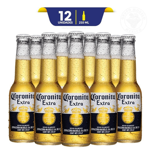 Cerveza Corona Extra Botella 12pk 210ml | MercadoLibre