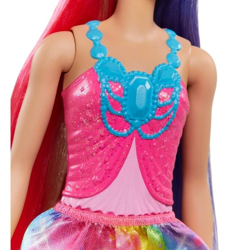 Barbie Dreamtopia Muñeca Cabello Bicolor Con Accesorios