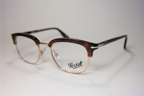 Marco Lente Óptico Persol Po3105vm Clubmaster Havana Brown M