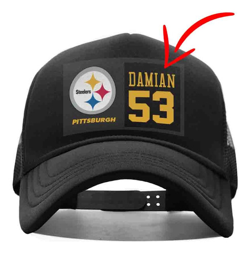 Gorra Personalizada Pittsburgh Steelers Con Tu Nombre V2