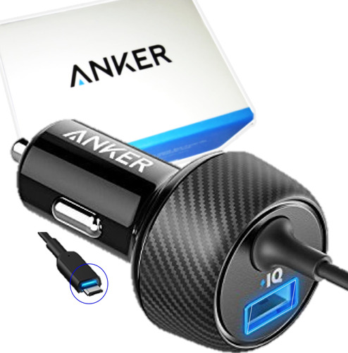 Cargador Para Carro Anker Powerdrive 2 Elite Cable Microusb