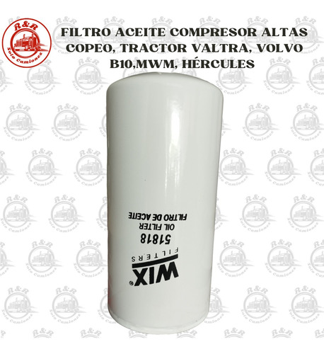 Filtro Aceite Compresor Altas Copeo,tractor Valtra,volvo B10