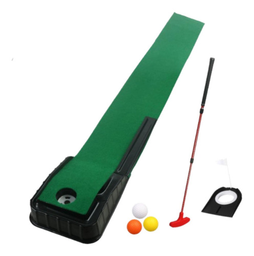 Tapete De Golf Con 3 Pelotas, Entrenador De Putter Rojo