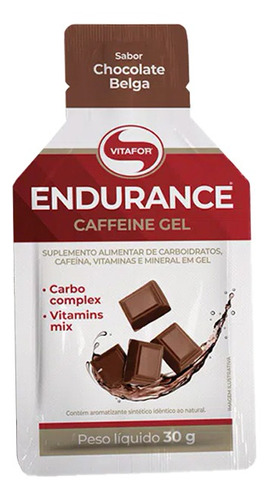 Endurance Caffeine Gel (sachê) Chocolate Belga Vitafor