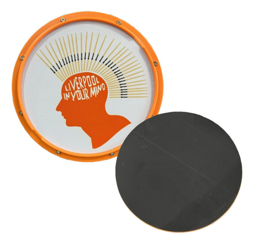 Pad De Estudo Liverpool 12'' Com Aro Preto/laranja