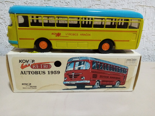 Autobus A Escala Checoslovakia Juguete Antiguo Lamina