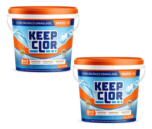 Kit Com 2 Keepclor Dicl 40% Pratic Line 10kg