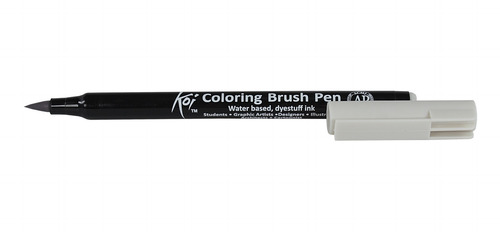 Imagen 1 de 2 de Plumon Acuarelable Punta Pincel Sakura Gris Frío Claro